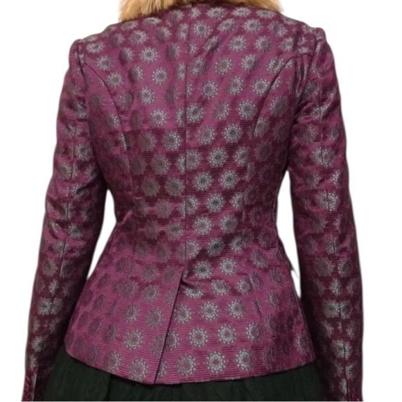Etro Purple Printed Blazer 46 - Picture 2 of 9